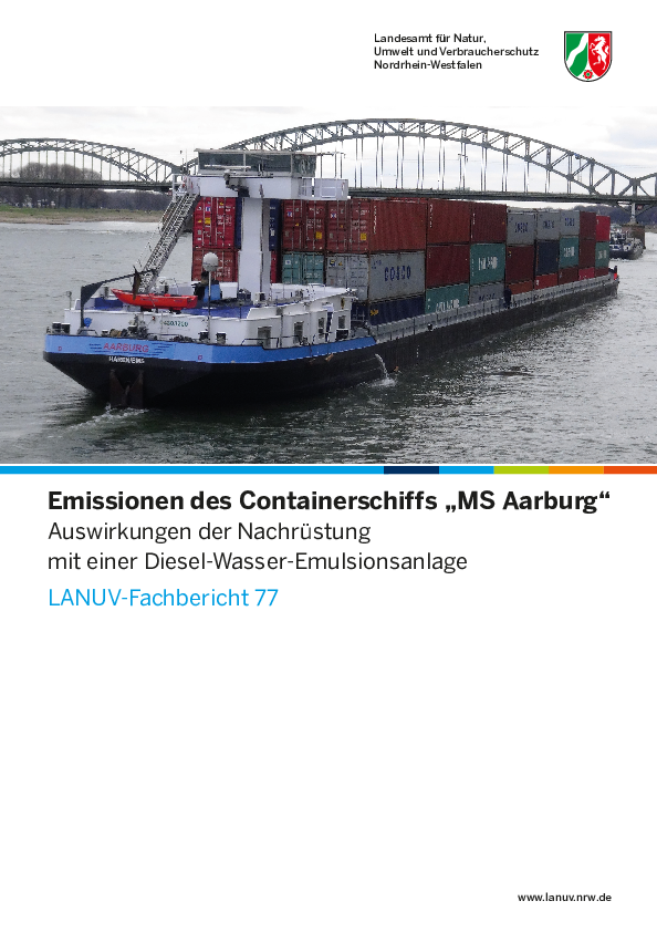 Emissionen des Containerschiffs "MS Aarburg" - Auswirkungen der Nachrüstung mit einer Diesel-Wasser-Emulsionsanlage