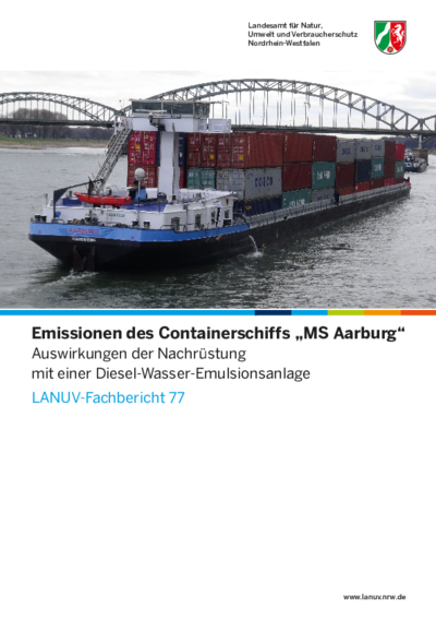 Emissionen des Containerschiffs "MS Aarburg" - Auswirkungen der Nachrüstung mit einer Diesel-Wasser-Emulsionsanlage