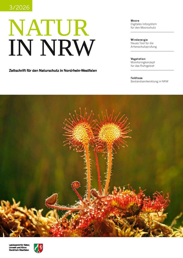Titelseite der Ausgabe 3/2026 mit Foto von Rundblättrigem Sonnentau