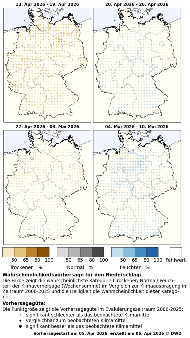 DWD-Profi-Witterungsvorhersage Niederschlag