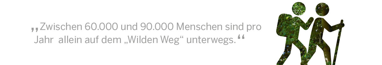„Zwischen 60.000 und 90.000 Menschen sind pro Jahr  allein auf dem „Wilden Weg“ unterwegs.“
