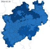 Pflanzenverfügbares Wasser - bis 0,25 m Tiefe - Februar 2024