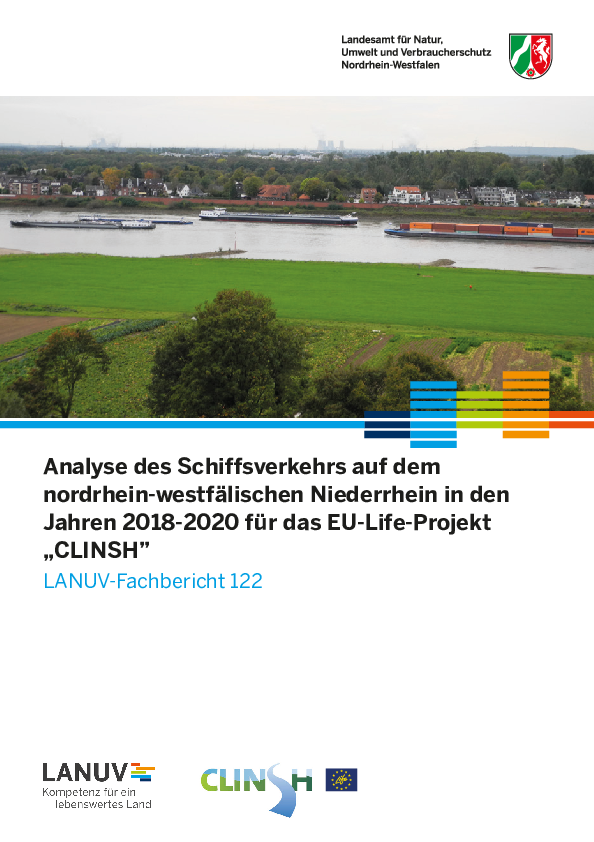 Analyse des Schiffsverkehrs auf dem nordrhein-westfälischen Niederrhein in den Jahren 2018-2020 für das EU-Life-Projekt „CLINSH”