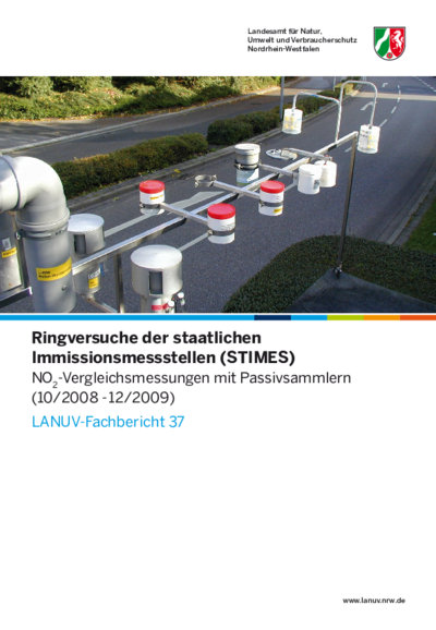 Ringversuche der staatlichen Immissionsmessstellen (STIMES)
NO2-Vergleichsmessungen mit Passivsammlern (10/2008 - 12/2009)
