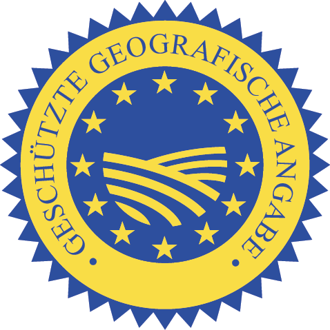 EU-Logo für geschützte Spezialitäten: "geschützte geografische Angabe"